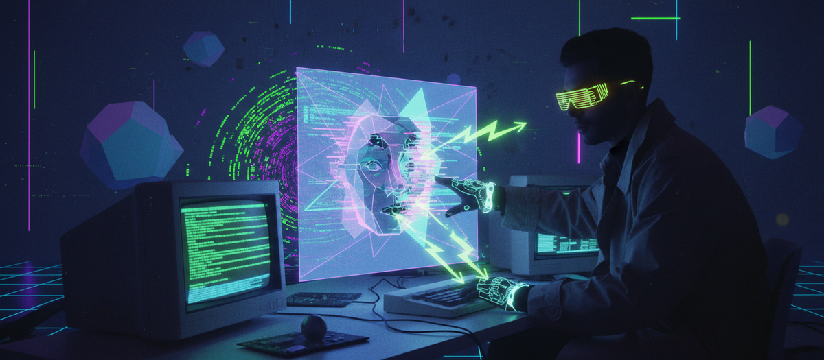 A hacker breaking into an AI system